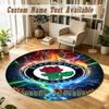 Round Rug Custom NameBlackburn Rovers Football Pattern Non Slip Carpet Home Floor Decor