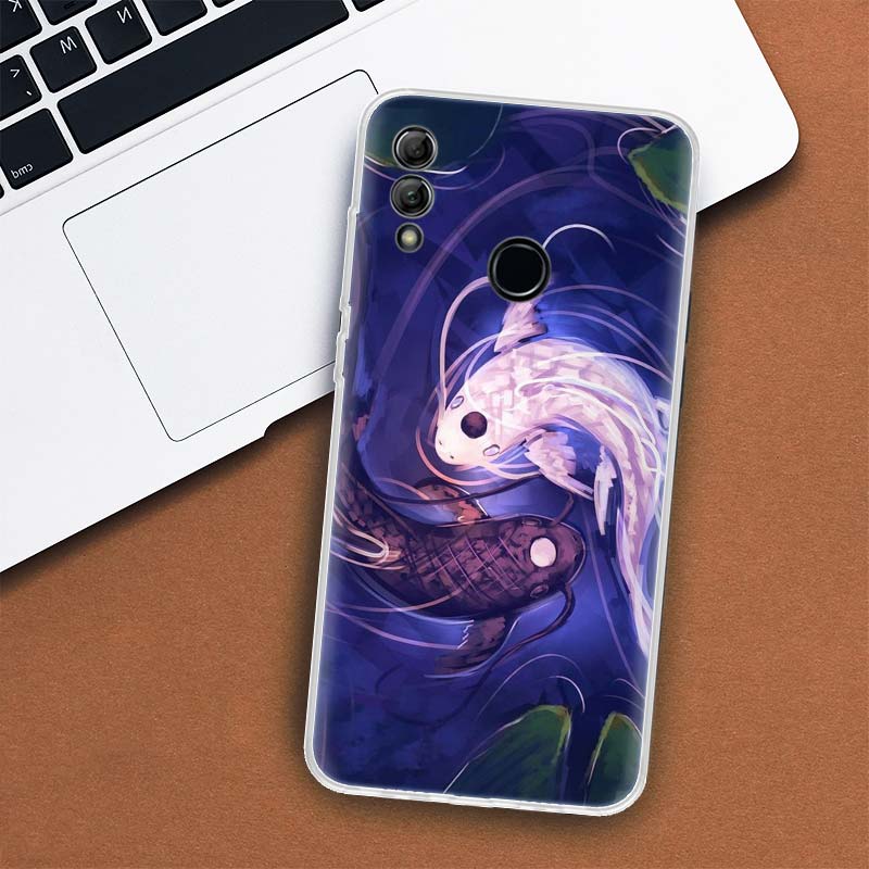 Japan Koi Fish Yin Yang Art Cover Phone Case For Huawei Y5 Y6 Y7 Y9S P Smart Z 2021 2019 Honor 10 Lite 9 20 9X 8S 8X 8A Pro 20i