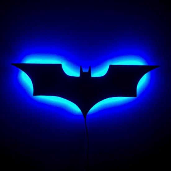 Bat Shape Lamp Night Light with Remote Control 16 Colors Changing Decorative Neon Sign LED Signal Lamp Party Decoration