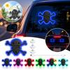 Multicolor Skull Light Solar Powered Car Window Light New Skull Lamp Car Window Decor