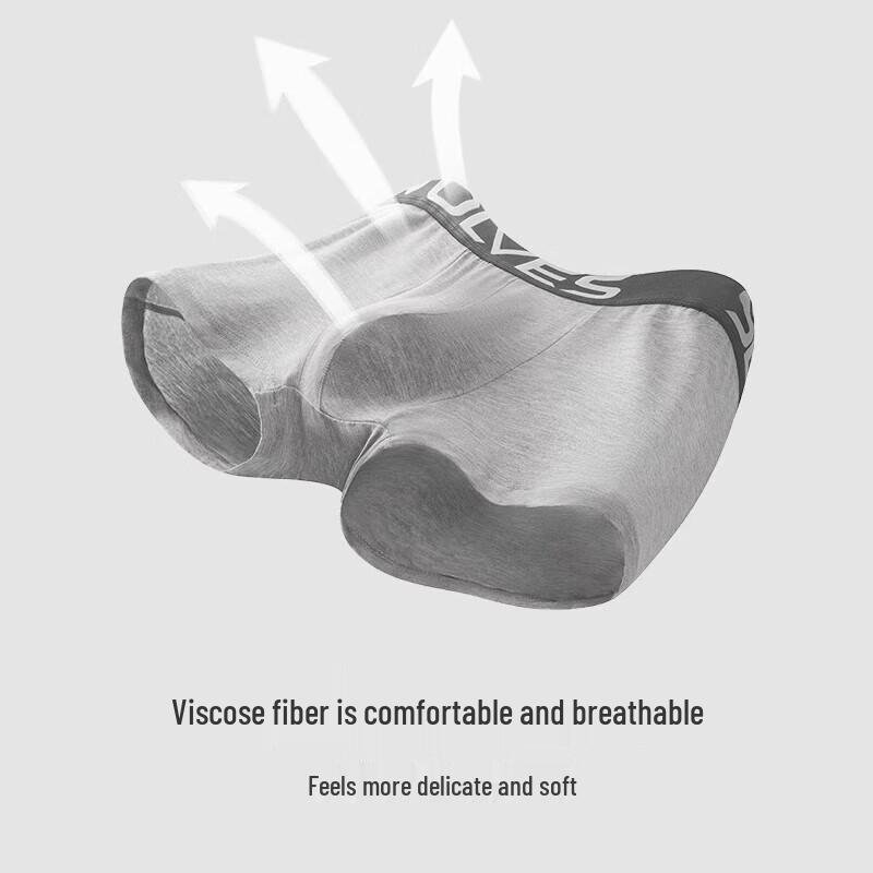 Septwolves Men's Antibacterial Ice Silk Boxer Briefs 4-Pack