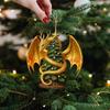 Christmas Ornaments Dragon and Christmas Tree Decor Hangable Holiday Ornament for Living Room Study Office Mantel Wall Staircase