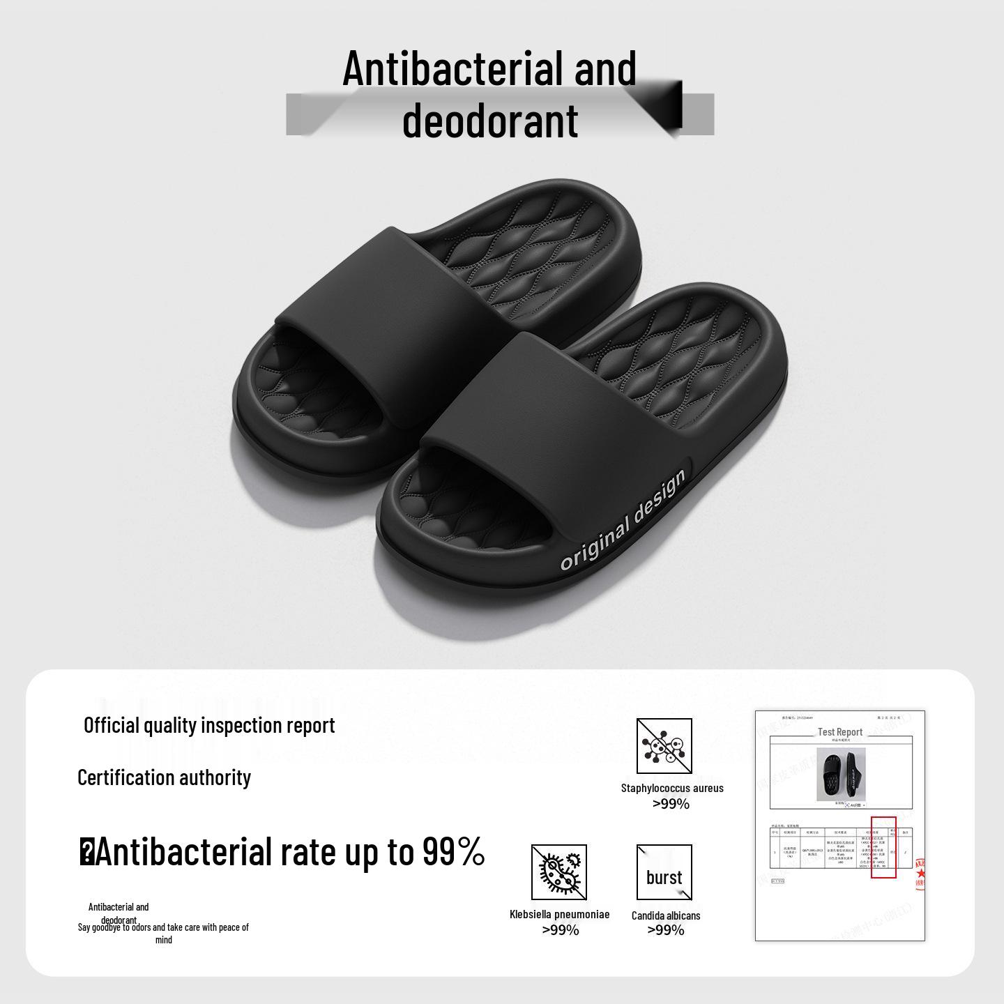 

2026 New Anti-Slip Antibacterial EVA Slippers for Men and Women - Indoor Shower Use 46-47 [For size 45-46]