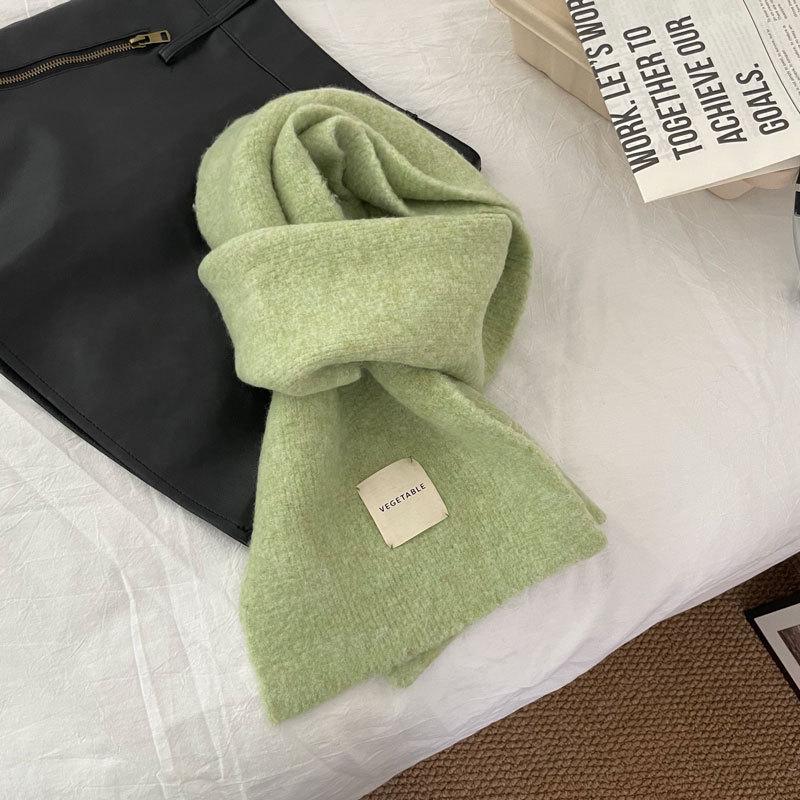 Korean Style Faux Cashmere Snood: Unisex Versatile Solid Color Scarf Shawl for Autumn and Winter
