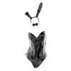 Sexy Lingerie Cosplay Bunny Costume PU Leather Bodysuit Mai Sakurajima Rabbit Suit Kawaii Ears 8 Pcs Anime Maid Outfit for Women