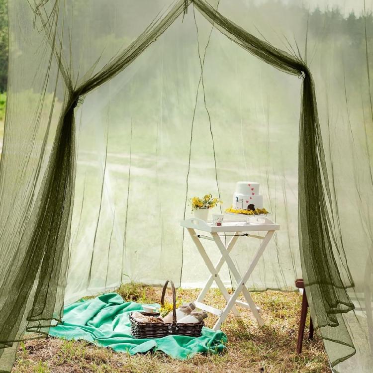 Popping up Mosquitoes Netting Tent with Expansion Tube for Bed and Outdoor Use Small Folding Design with Expansion Tube