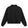 Li-Ning Lässiges minimalistisches einfarbiges Polo-Sweatshirt Damenoberteile Schwarz AWDUD64-3