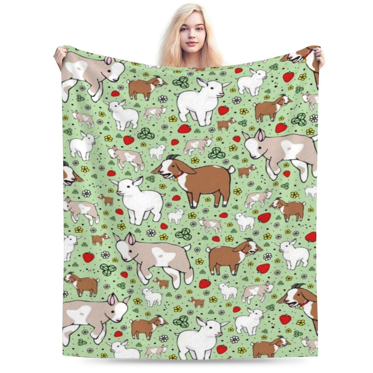 Goats Personalized Warm Gift An UltraSoft Micro Fleece Blanket 75x100cm 30x40in