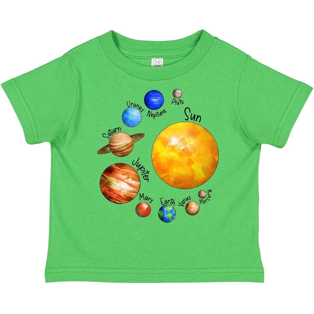 Inktastic Sun And Planets- Yes, And Pluto Toddler T-Shirt Space Solar System Fun 110