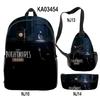 Timeless Trending Unique Funny DANDADAN 3D Designed 3pcs/Set Learner Student Bags Trip Computer Rucksack Meal Tote Pencil Pouch