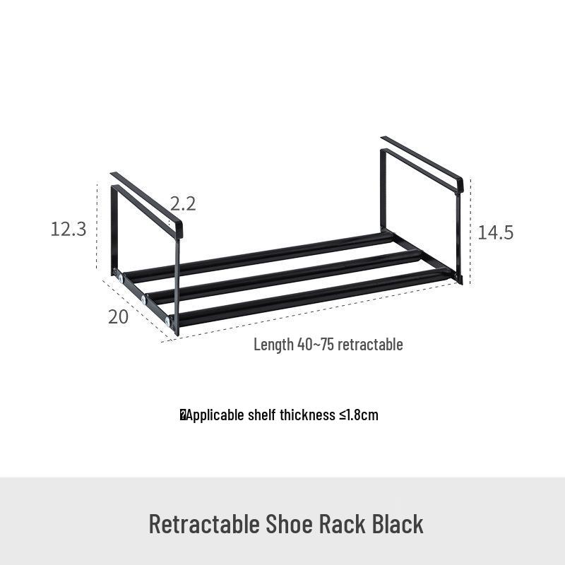 Zapatero Retráctil de Capas con Divisores y Cestas Colgantes para Almacenamiento Organizado