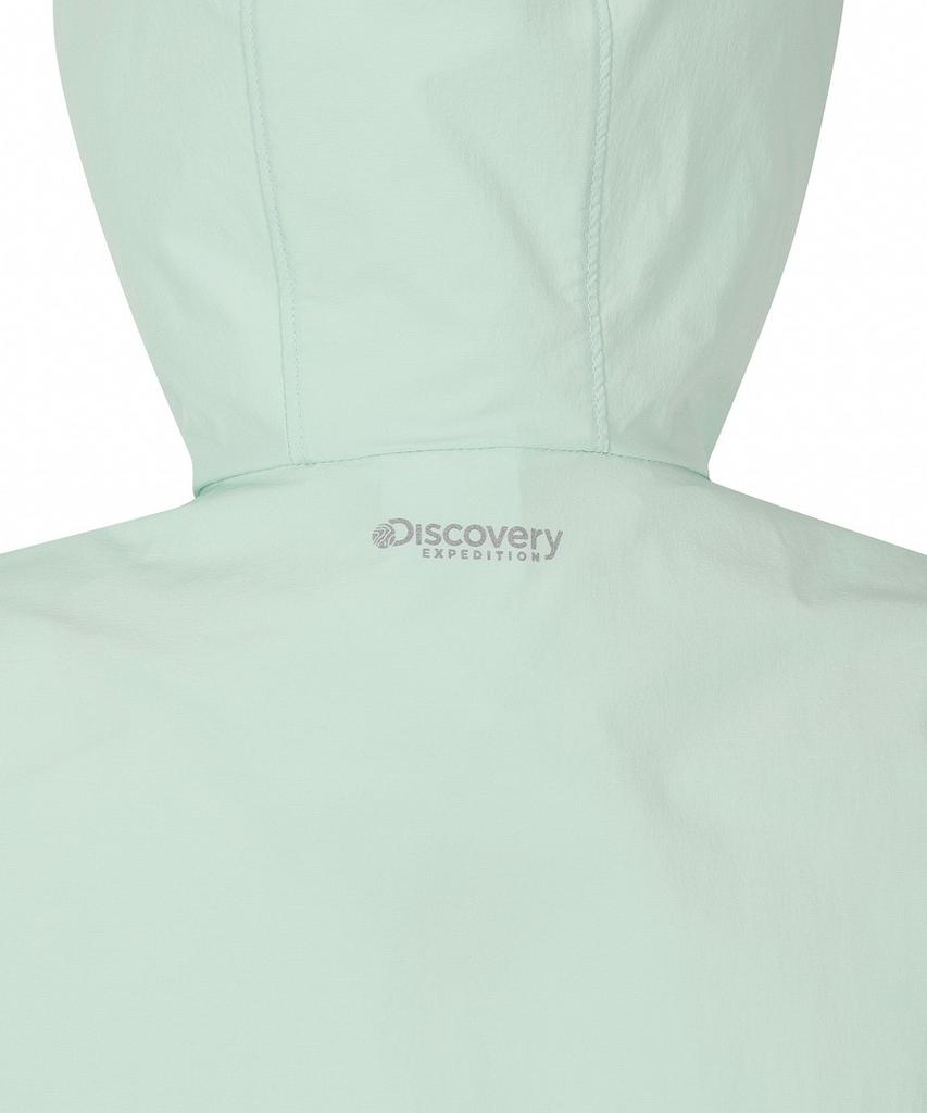 DISCOVERY EXPEDITION Women'S Freshvent Lightweight Woven Training Short Sleeve Hooded Anorak (L/Mint)