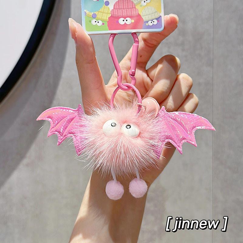 Style Korean Jinnew Plush Key Chain With Angel Demon Design For Decor Bag