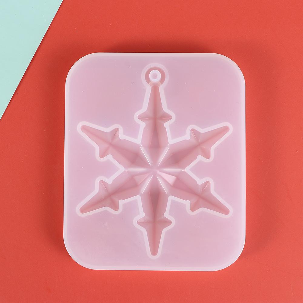 Jewelry Hanging Crafts Christmas Gift Epoxy Resin Mold Silicone Pendant Snowflake Resin Molds