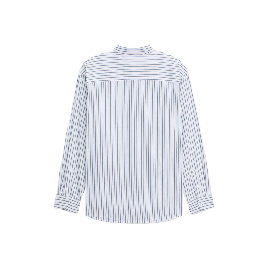 Vans Premium Long Sleeve Cotton Loose Striped Shirt Unisex shirts VN000T76WHT