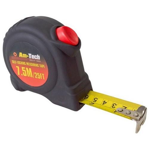 Amtech Selbstverriegelndes Maßband 7,5 m x 25 mm