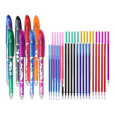8 Colors Erasable Pen 0.5mm Gel Ink Pen Neutral Pen Quick-Drying Gel Pen with Refills School Supplies for Student