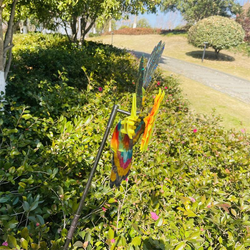 1Pcs Outdoor Kid Toy Sequin Flower Shaped Laser Handheld Windmill Home Garden Decoration Wind Spinner Whirligig Yard Decor