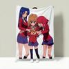 Anime T-Toradora! Throw Lightweight 240g Flannel Blanket Soft Skin-friendly for Summer Cooling