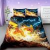 Pikachu Bedding Set Cartoon Anime Children Bedroom Quilt Cover Boy Girl Bedclothes Single Double King Duvet Cover Best Gifts
