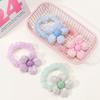 2Pcs/Lot New Solid Sunflower Rubber Band Hair Clips for Kids Fashion Headdress Girl Hairgripe Headwear Baby Hair Accessories