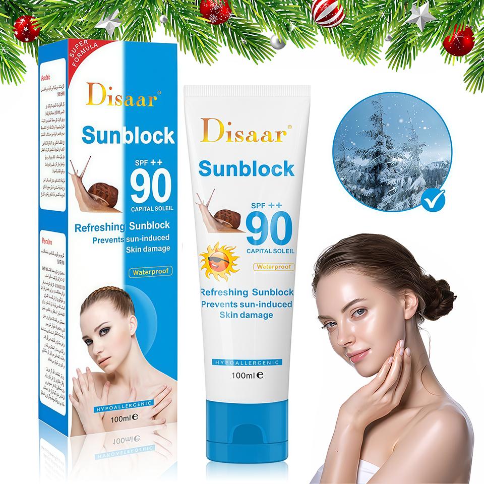 Krem z Filtrem SPF 90 PA++ Wysoka Ochrona UVA Nawilżający Wodoodporny 100ml