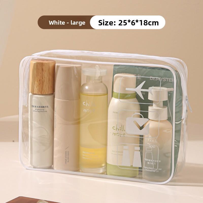 Travel Waterproof Pvc Toiletry Bag Large Capacity Organizer For Packing And Cosmetics Storage