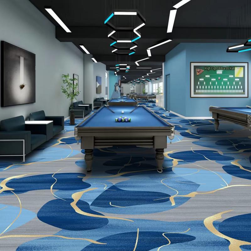 Luxury Printed Carpet for Hotel Billiard, Game, and Recreation Rooms – Wall-to-Wall Hallway and Private Room Flooring