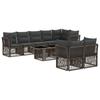 Garden Sofa Set 8 Pieces Grey Poly Rattan