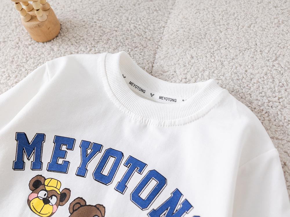 Boys' Autumn 2025 Denim Three-Piece Set: Stylish Long Sleeve Outfit for Kids