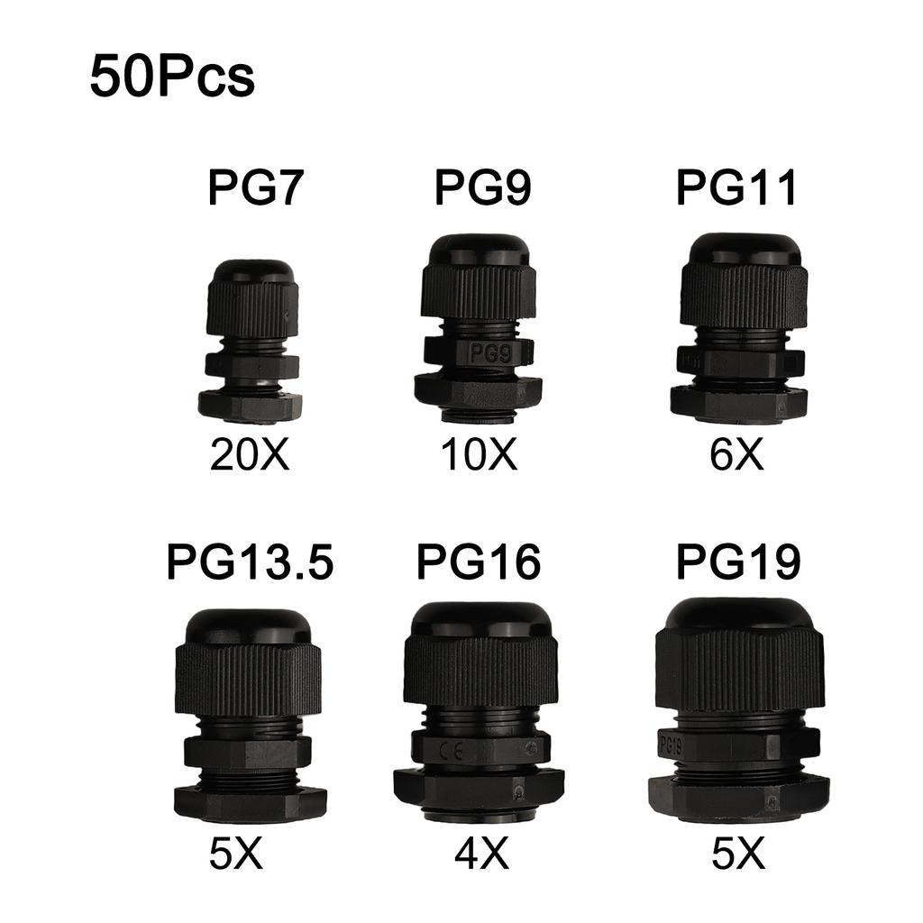 Cable Gland Joints IP68 Cable Gland Alkalis Resistant Compression Resistant Dustproof Flame Retardant High-quality Nylon PA