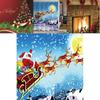Christmas 3d Digital Printed Shower Curtain Waterproof Polyester Bathroom Decor Mildew Resistant Holiday Gift 79