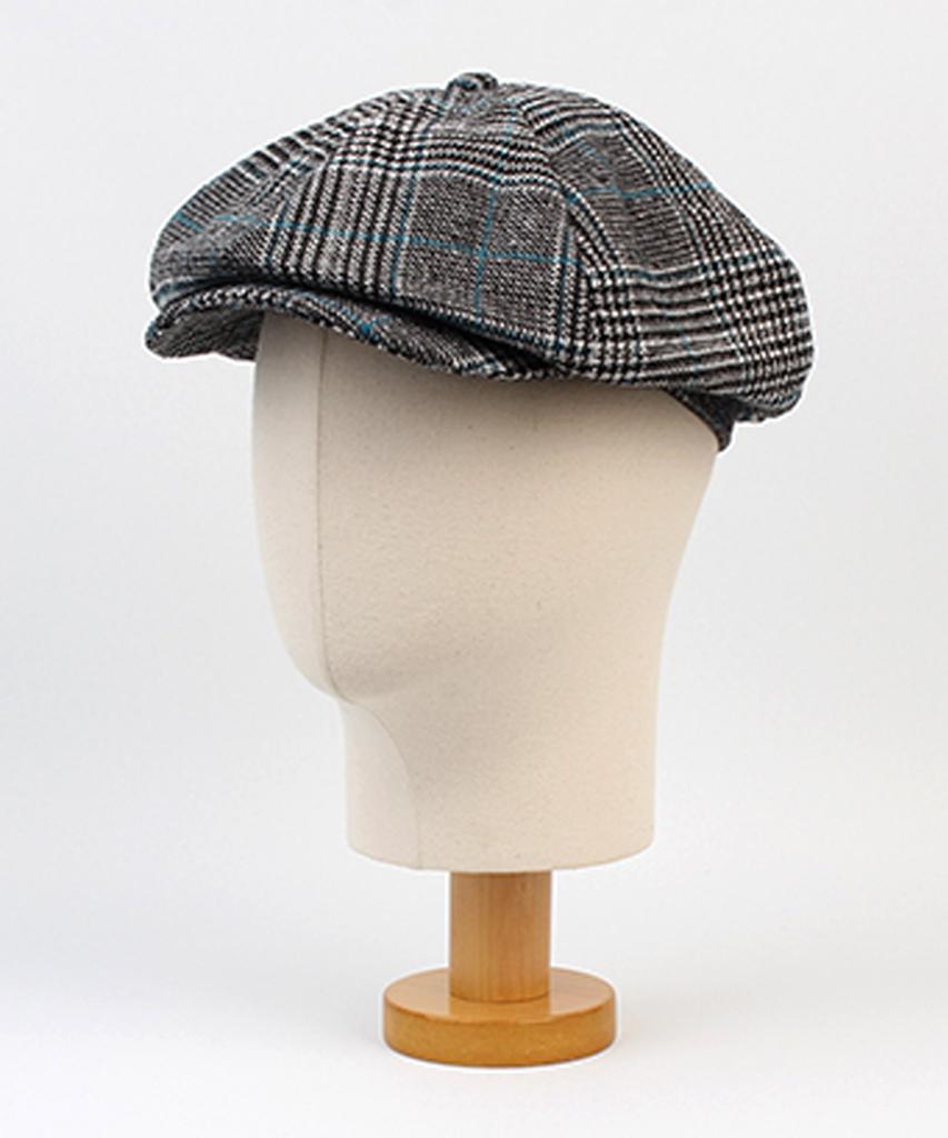 Yunibeosyeolkemiseuteuli Glencheck Black Wool Newsboy Cap