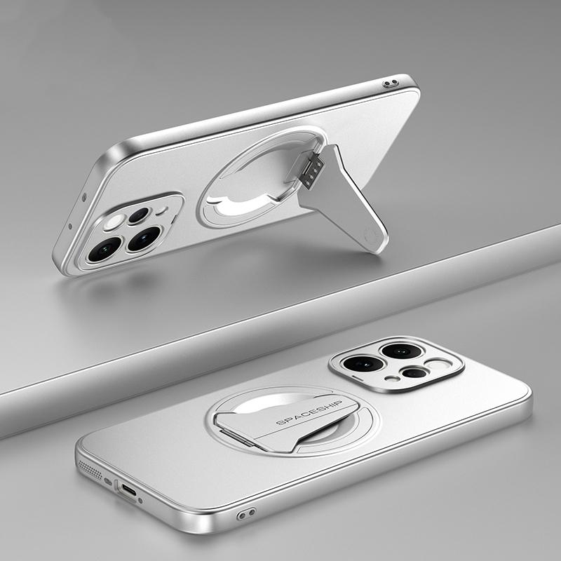 KEYSION Magnetic Phone Case for VIVO V70 5G Metal Paint Soft Silicone+PC Upright Kickstand Shockproof Back Cover for VIVO V70