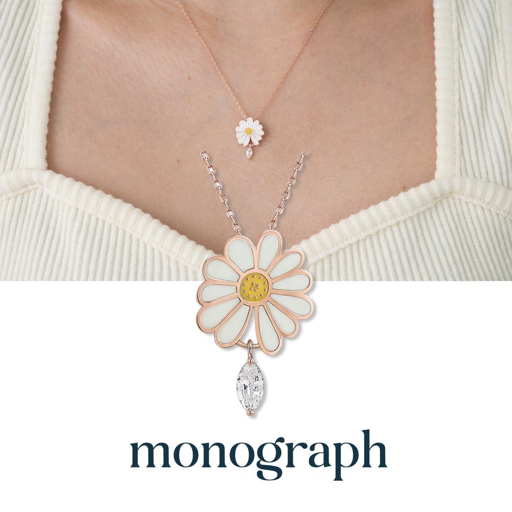 Monograph Daisy Necklace Mgnl0377 14K Gold Plated (Large Flower)