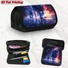 1pc Lion & Cat Themed Large Capacity Double Layer Flip Pencil Case with Zipper Closure - Suitable For, Office, Travel, Cute Lion & Cat Print Design, F