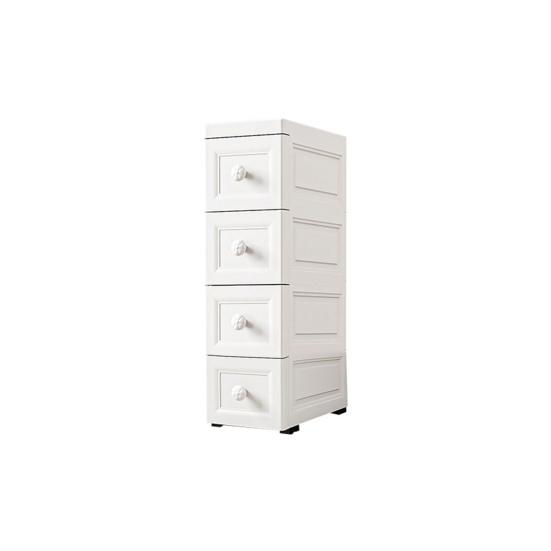 Slim Storage Cabinet Multi-Tier Tall Narrow Storage Cabinet with Wheels Drawers Rolling Multi-Drawer Organizer for Small Spaces Bathroom Bedroom