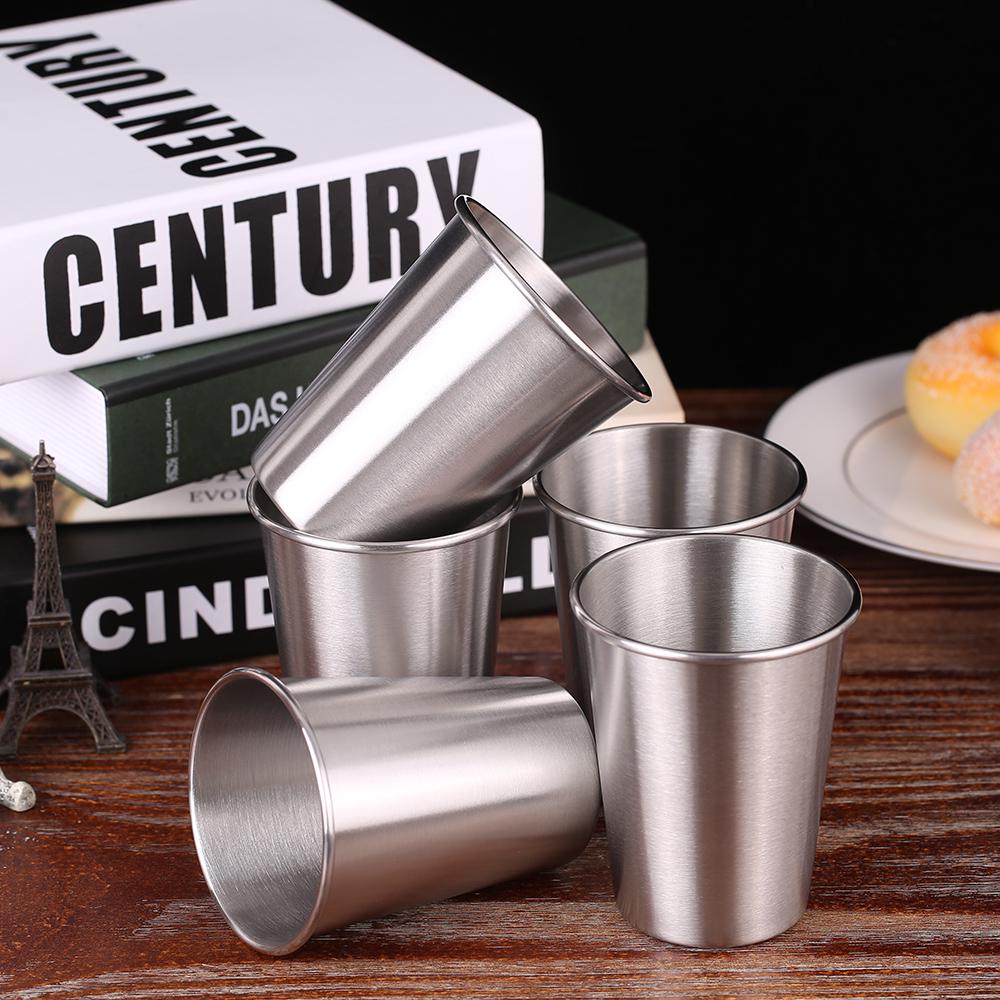 Ölkopp i rostfritt stål Vinkopp Drickskopp för barn Ölpintkoppar