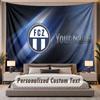 Benutzerdefinierte Namens-Text-Wandteppich FC Zürich Personalisierter Polyester-Wandteppich für Schlafzimmer und Zimmer