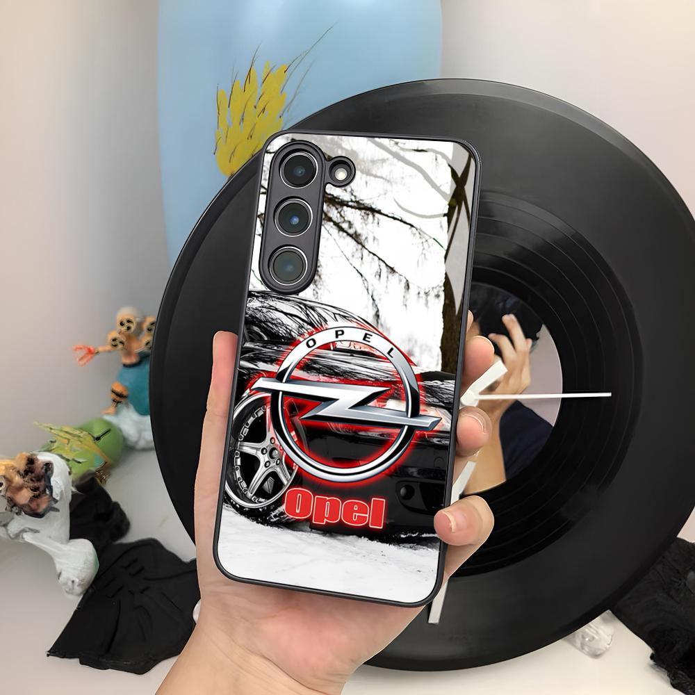 Cool O-Opel Car Phone Case For Samsung Galaxy S25 S24 S23 S22 S20 S21 Note20 Ultra Plus Fe Colored Silver Cover mab056