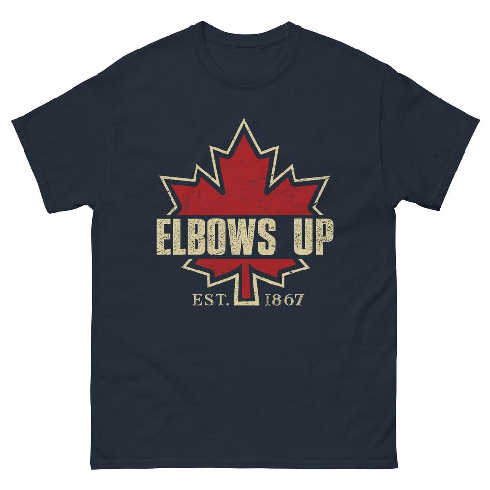 Elbows Up Never 51 Canada Flag Stand Strong TShirt S