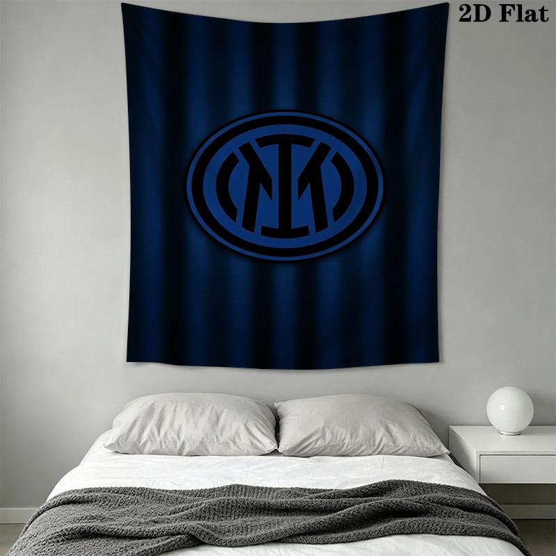 Inter Milan Crest Wallpaper Bedding 1 Duvet Cover 2 Pillowcase Without Core Christmas Birthday Gift Duvet Cover And Pillowcase