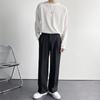 Pantalones de negocios casuales de color sólido holgados y rectos para hombre Pantalones casuales para hombre