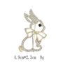 High-End Luxury Rabbit Bow Tie Brooch: Premium Suit Lapel Pin