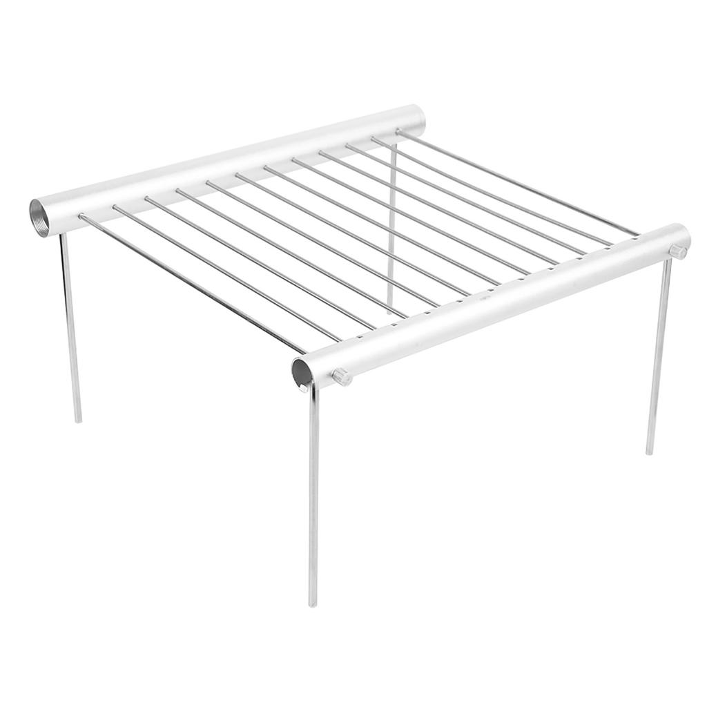 Edelstahl-Holzkohlegrill, tragbarer Klappgrill für Outdoor-Camping, Kochen, Picknicks