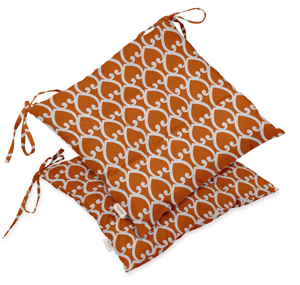 Vargottam Indoor Outdoor Tufted Printed Square Seat Patio Cushion Set Of 2 Water Resistant Patio Furniture Seat Cushion 19,inches, Purple |