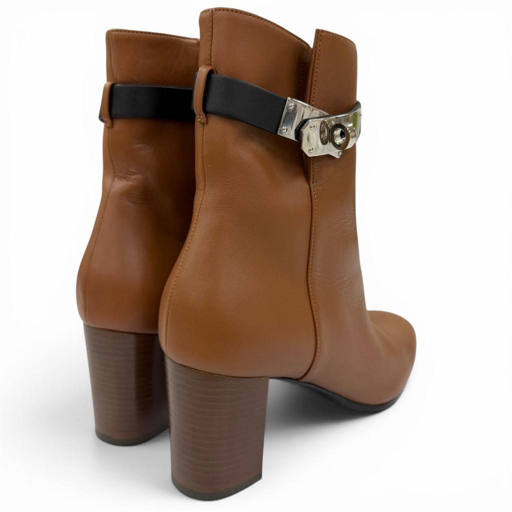 Excellent HERMES Short Boots Saint Germain Short Kelly Boots Brown 37 182102Z Used