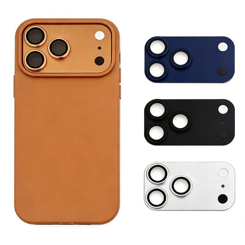 Metal HD Camera Protector and Phone Case for IPhone 15 14 13 Pro Max Transform 17 Pro 17 Pro Max Glass Alloy Lens Ring Protect Cap