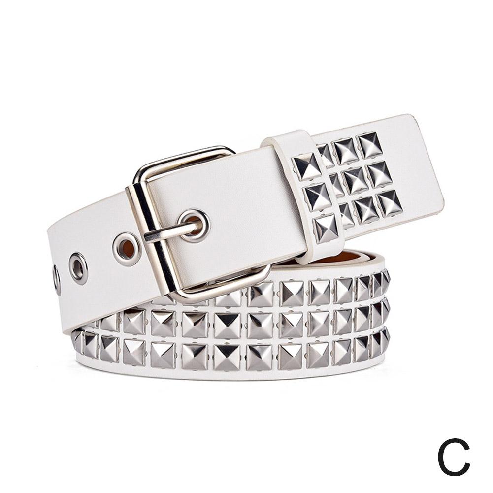 Waist Belt Rock and Roll Buckle for Cowboy Cowgirl Studded Belt, Y2K Belt Gothic Belts Punk Rock with Rivet Belts Women Men