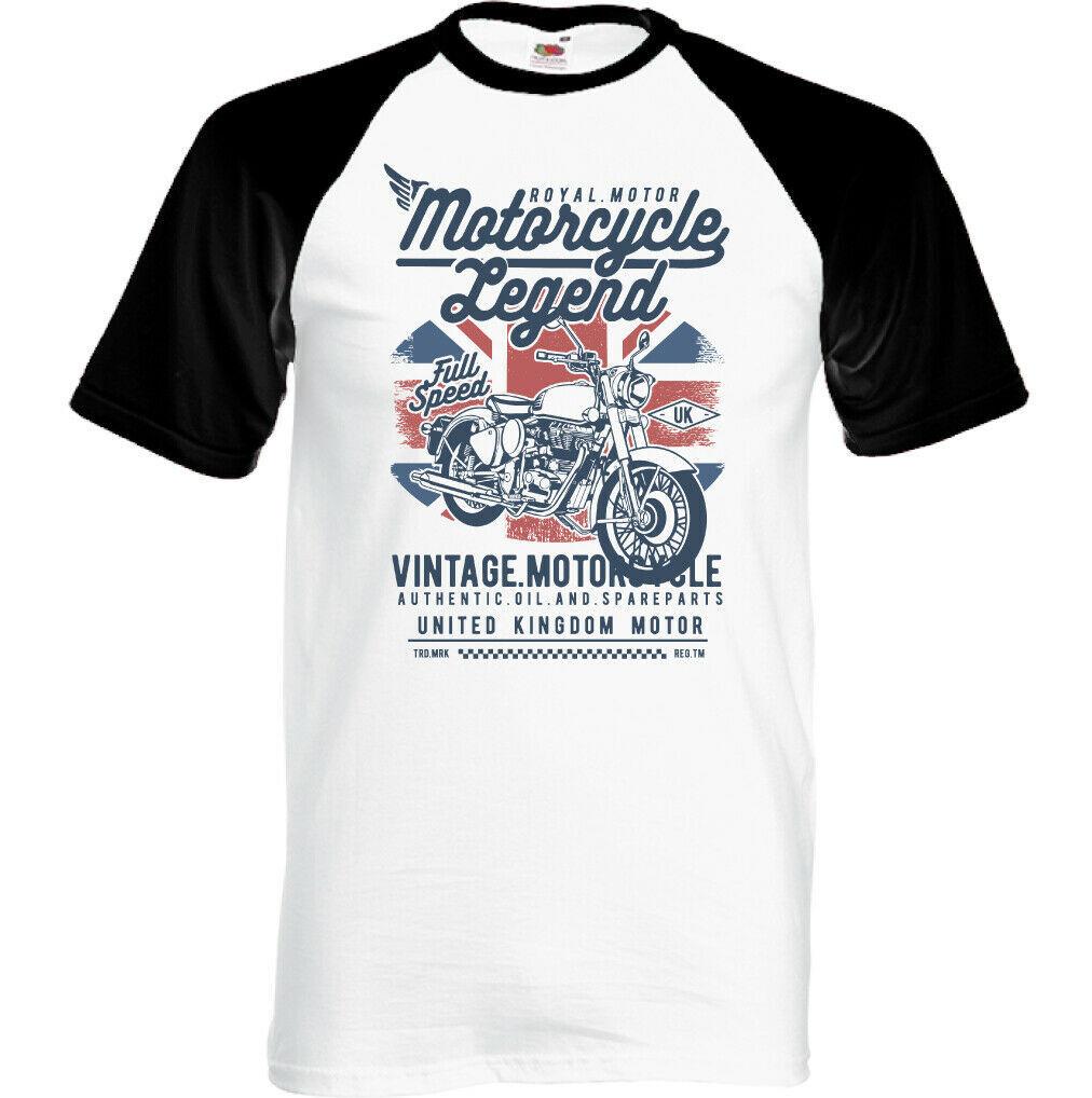 26 Motorcycle Legend Mens British Motorbike T-Shirt Bike Biker Union Jack Flag UK Unisex T-Shirt XXL
